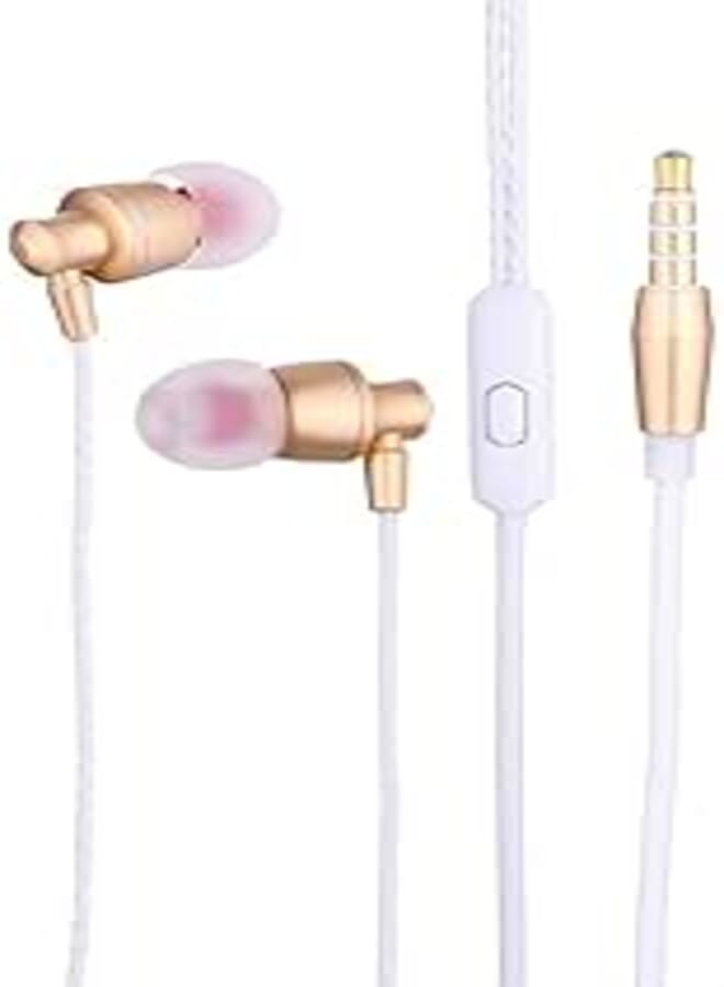 Tingwode t200 wired music earphones with microphone - gold-result.feed.gl_electronics-size